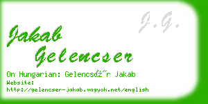 jakab gelencser business card
